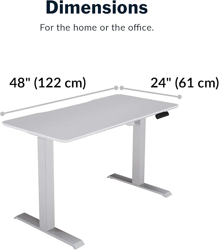 Essential Electric Standing Desk for Home Office – 48x24 Sit-Stand VariDesk