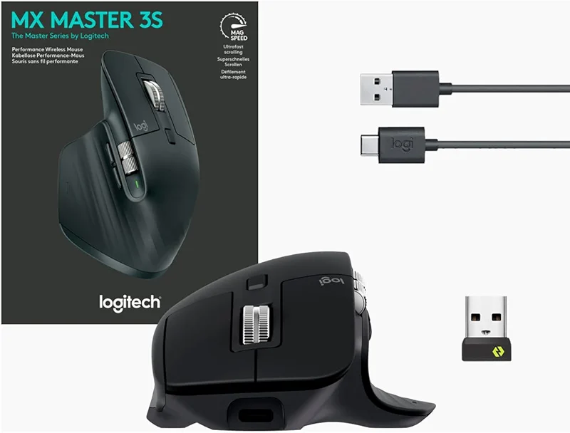 Logitech MX Master 3S - Wireless Performance Mouse with Ultra-Fast