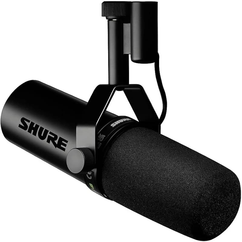 Shure SM7dB Dynamic Studio Microphone with Built-in Preamp – XLR Mic for