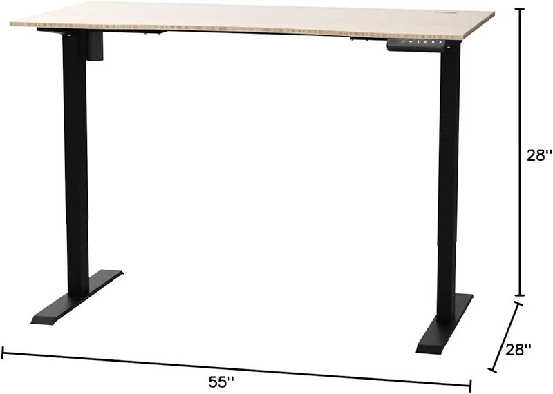 FLEXISPOT EN2 Bamboo Standing Desk with Clamp Power Strip — image 6