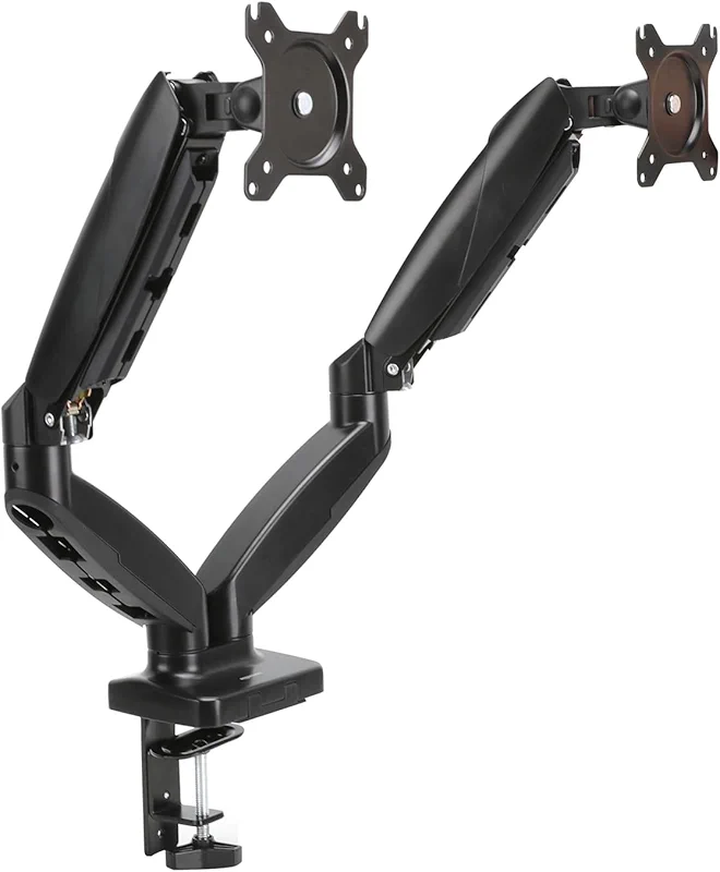 Amazon Basics Gas Spring Dual Computer Monitor Arm Desk Mount — image 4