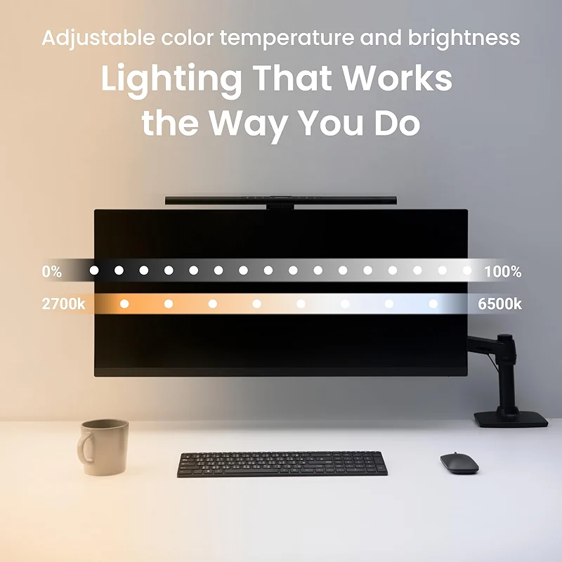 BenQ ScreenBar Pro LED Monitor Light Bar (Black) - Ultrawide Lighting — image 2