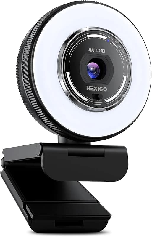 NexiGo N680E Pro 4K Webcam with Ring Light — image 3