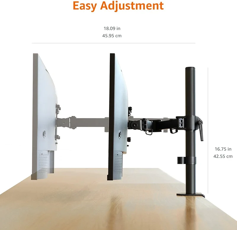Amazon Basics Adjustable Single Computer Monitor Desk Mount Arm — image 5