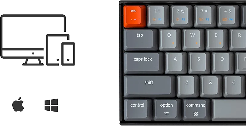 K6 Bluetooth 5.1 Wireless Mechanical Keyboard with Keychron K Pro Brown — image 6