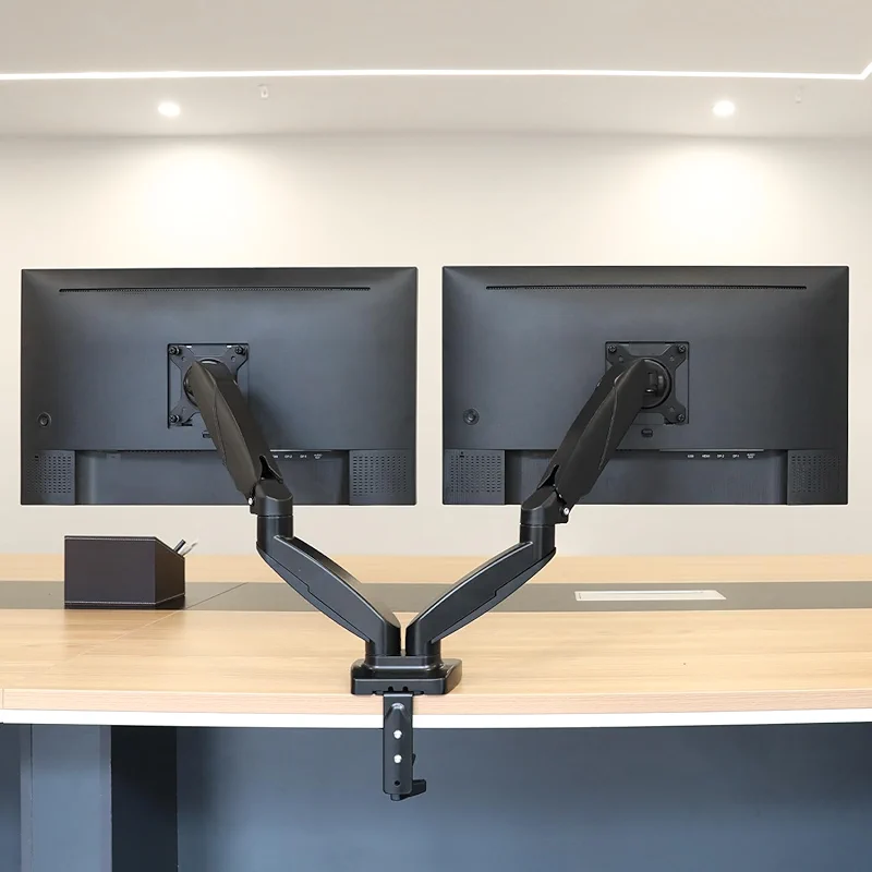 Amazon Basics Gas Spring Dual Computer Monitor Arm Desk Mount — image 7