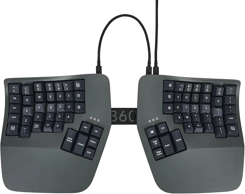 KINESIS Advantage360 Split Ergonomic Keyboard - USB-C | Quiet Mechanical