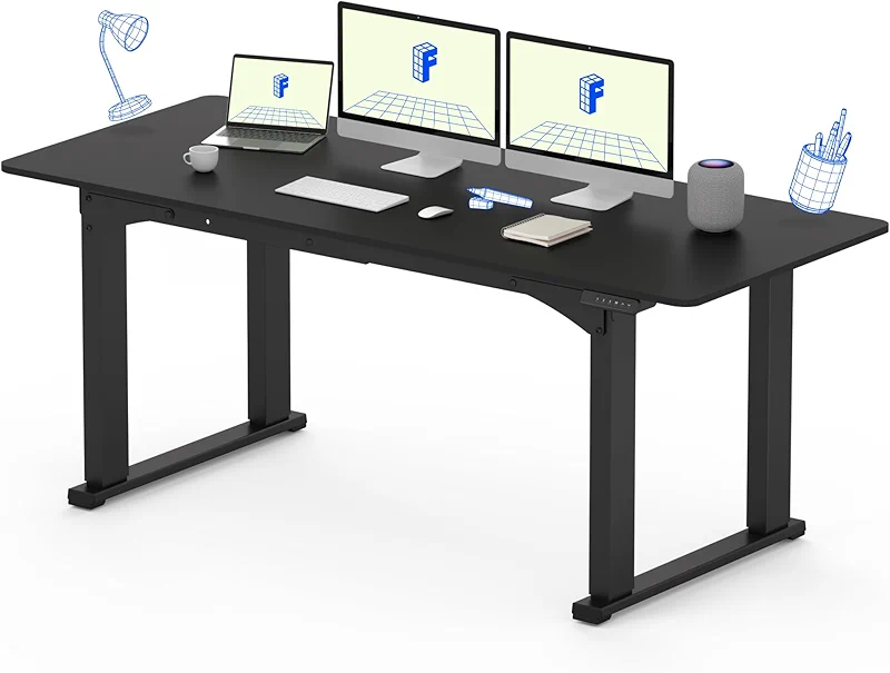 FLEXISPOT 4 Leg Standing Desk 71 x 32 Inch Electric Adjustable Height Sit