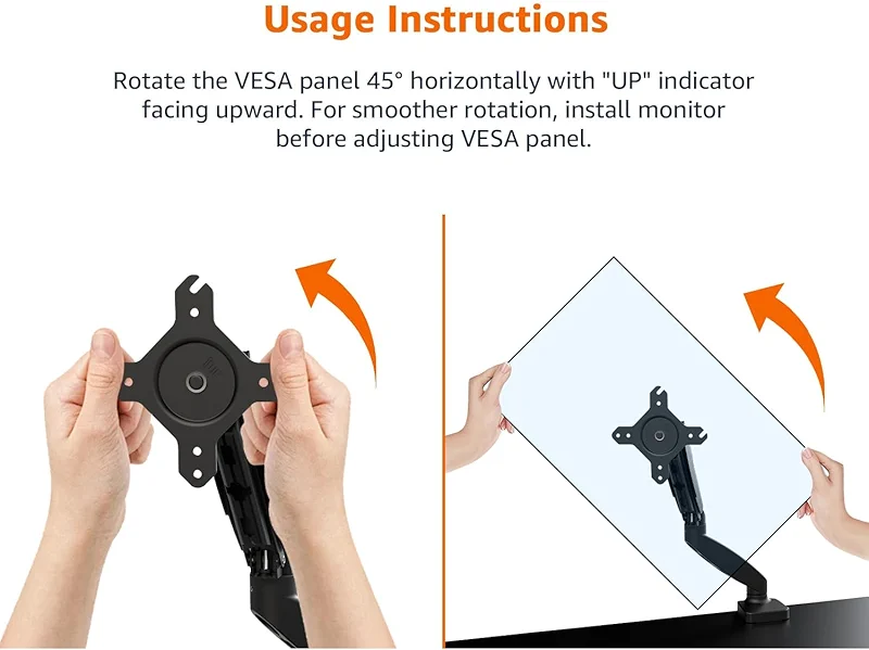 Amazon Basics Gas Spring Single Computer Monitor Arm Desk Mount — image 2