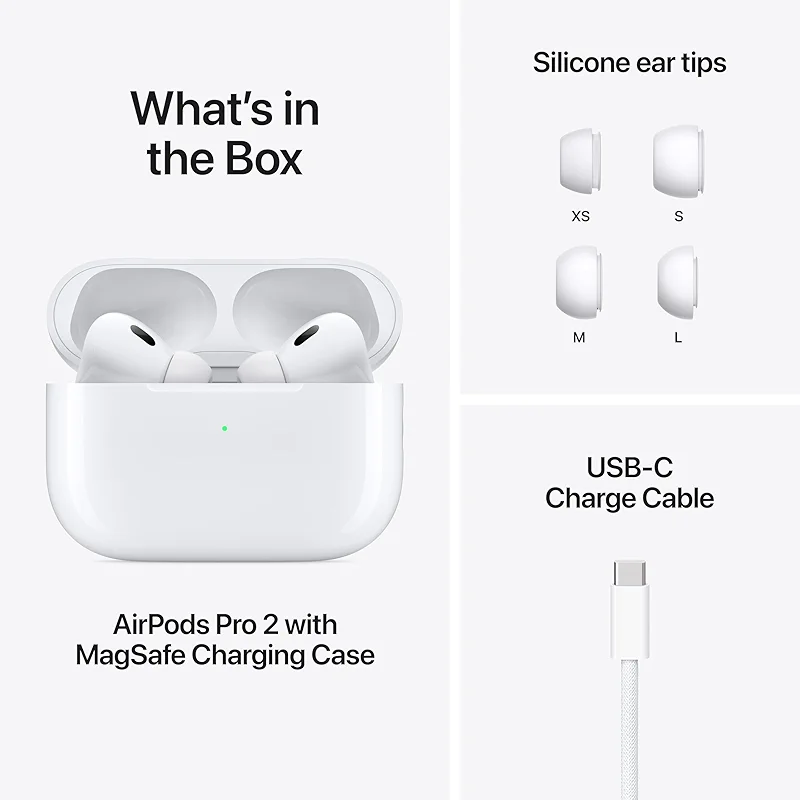 Apple AirPods Pro (2nd Generation) Wireless Ear Buds with USB-C Charging — image 2