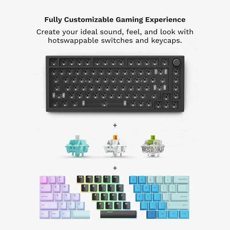 GLORIOUS Gaming GMMK PRO 75% Barebones Black (Frame Only) - Modular