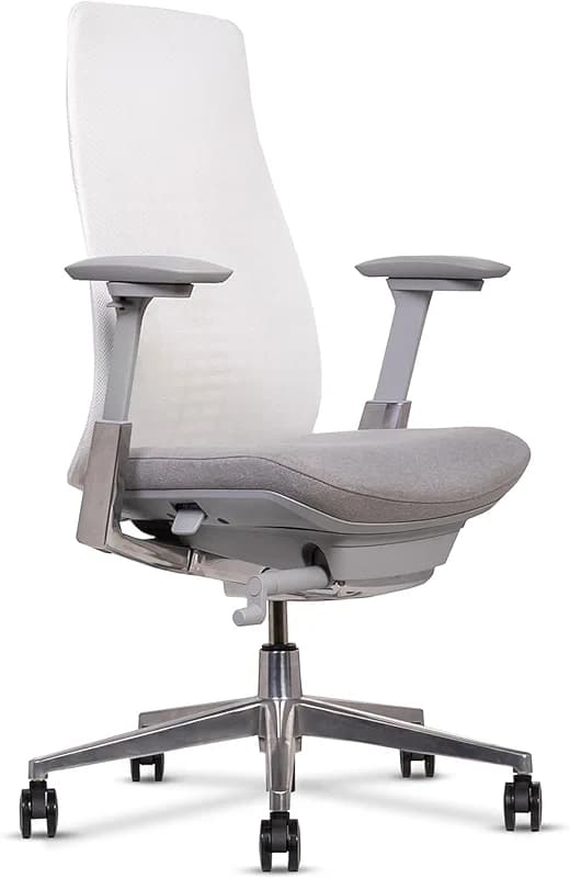 Certified Refurbished Fern White Ergonomic Office Chair Wave Suspension — image 5