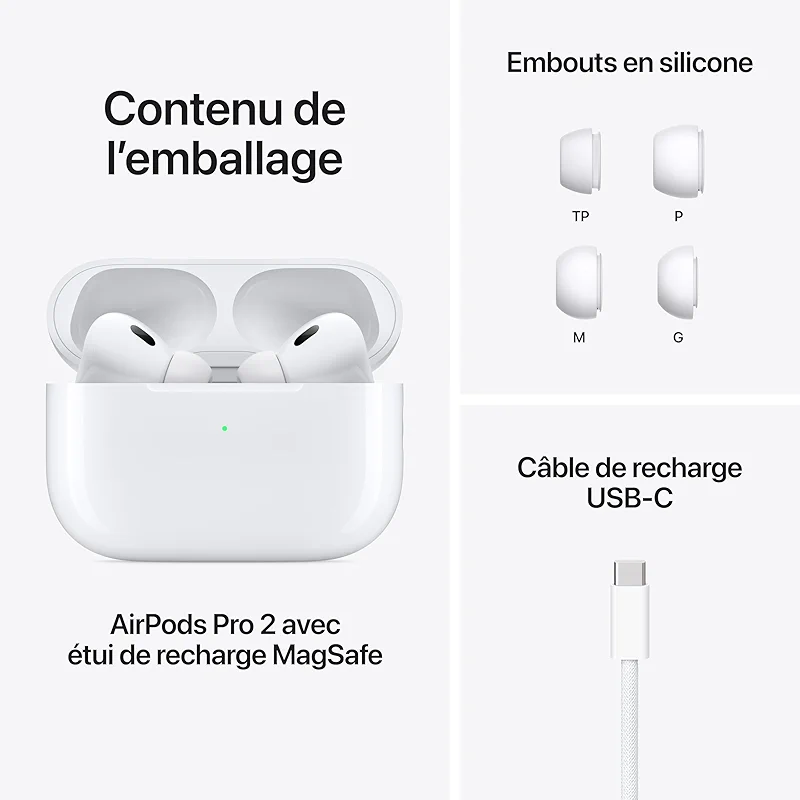 Apple AirPods Pro (2nd Generation) Wireless Ear Buds with USB-C Charging — image 3