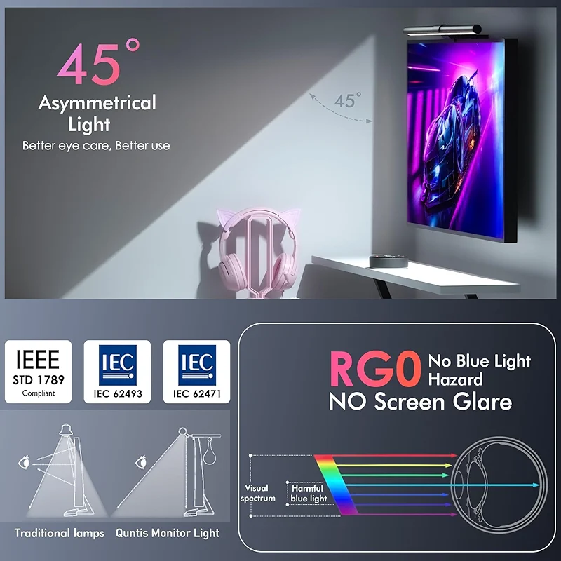 Quntis RGB Pro+ Monitor Light Bar with Remote — image 3