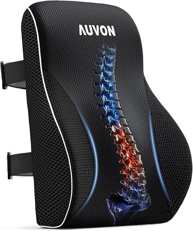 AUVON Lumbar Support Pillow for Office Chair with Patented Bulge for Lower — image 8