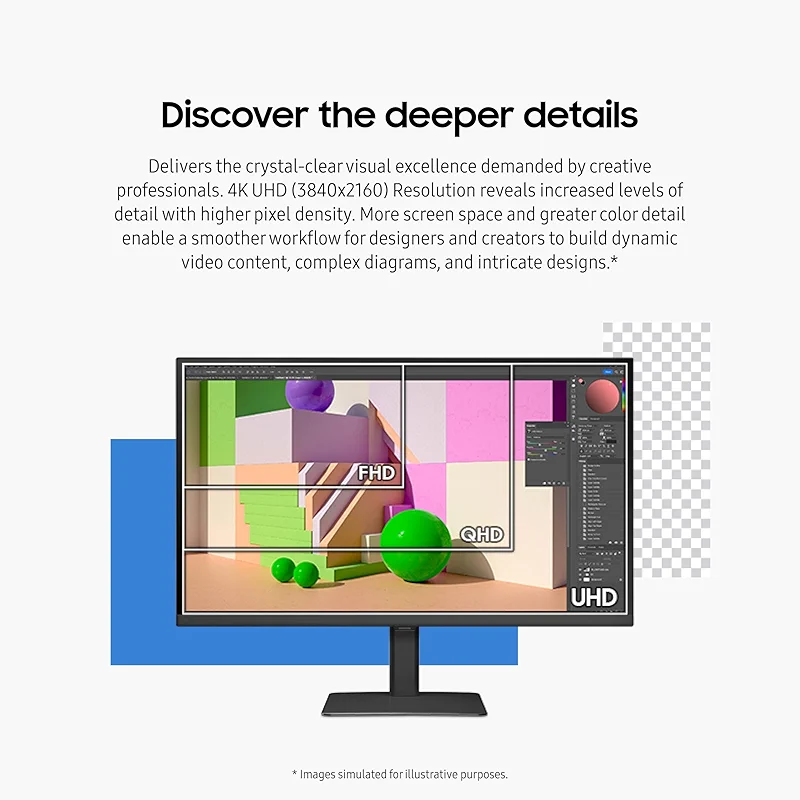 Samsung 32" ViewFinity S8 (S80D) Series 4K UHD High Resolution Computer — image 3