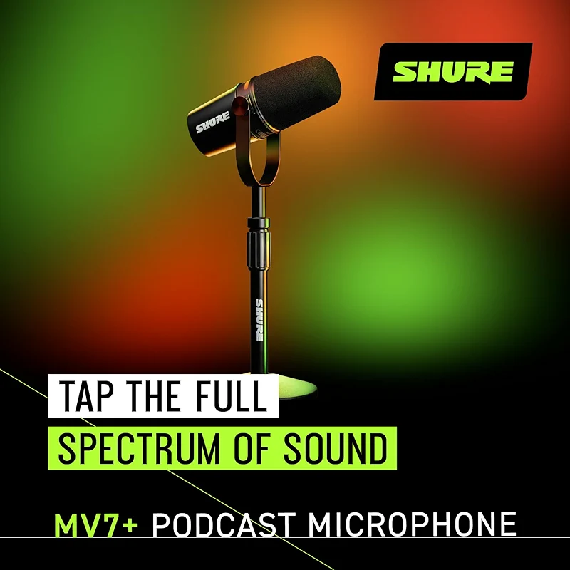 Shure MV7+ Podcast Dynamic Microphone with Stand – OBS Certified — image 5