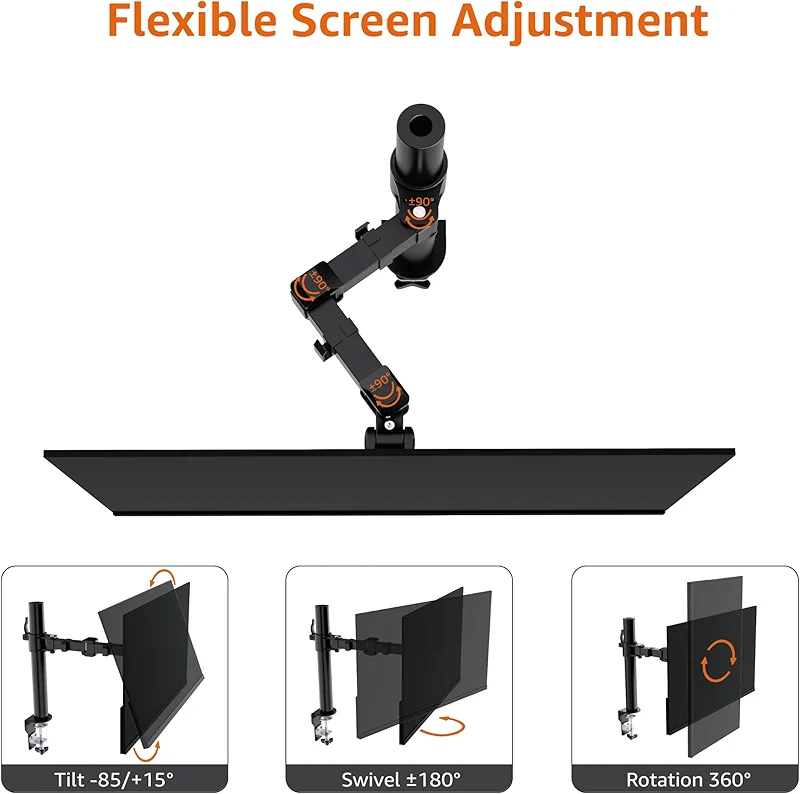Amazon Basics Single Computer Monitor Stand with Cable Management — image 2