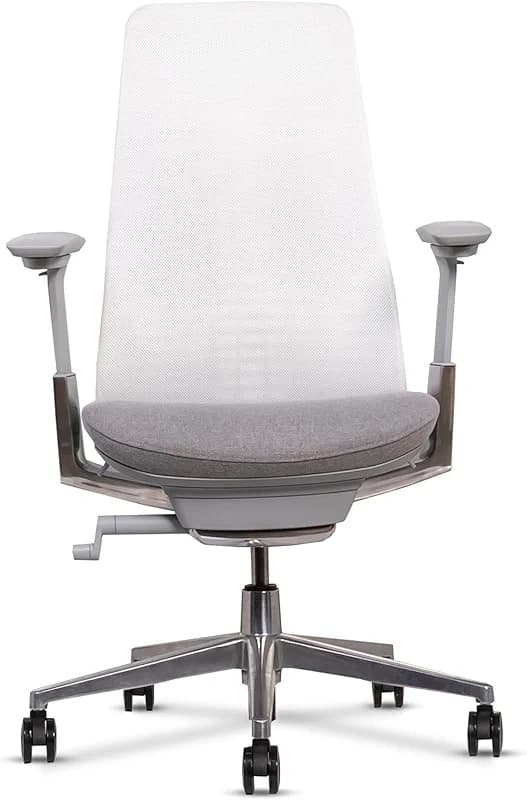 Certified Refurbished Fern White Ergonomic Office Chair Wave Suspension — image 2