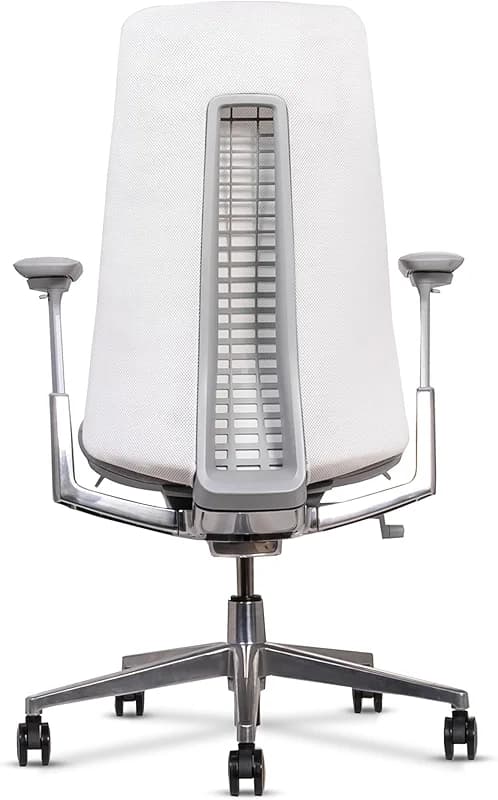 Certified Refurbished Fern White Ergonomic Office Chair Wave Suspension — image 3