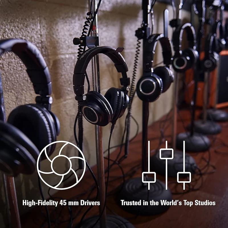 Audio-Technica ATH-M50X Professional Studio Monitor Headphones — image 5