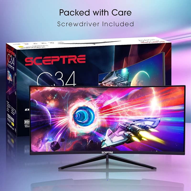 Sceptre 34-Inch Curved Ultrawide WQHD Monitor (3440 × 1440) — image 4