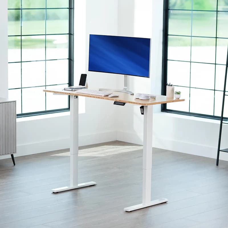 VIVO Electric 60 x 24 in Real Bamboo Standing Desk — image 3