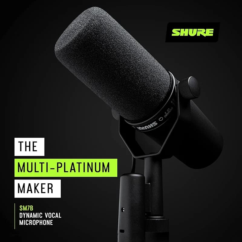 Shure SM7B Dynamic Studio Microphone - XLR Mic for Podcasting — image 5