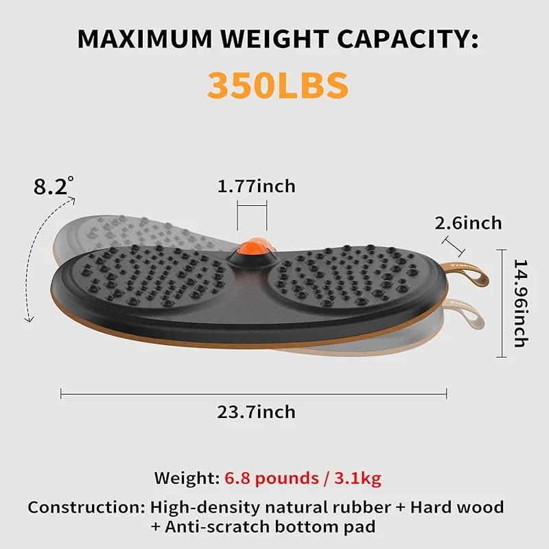 Trobing Standing Desk Mat Balance Board with Rollerball