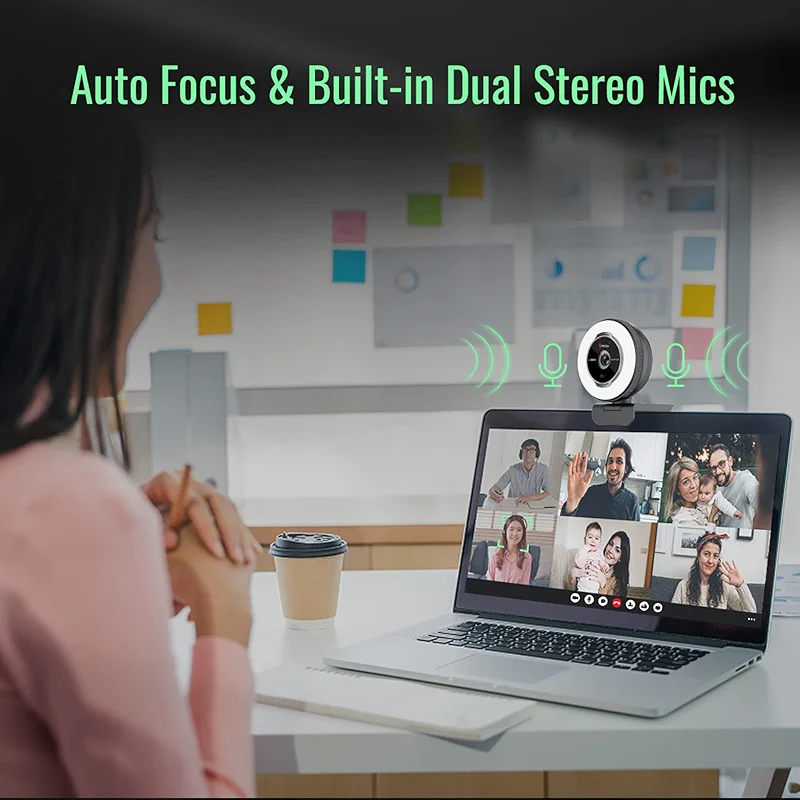 Angetube Streaming Webcam with Microphone: 1080P 60FPS USB Web Cam with — image 3