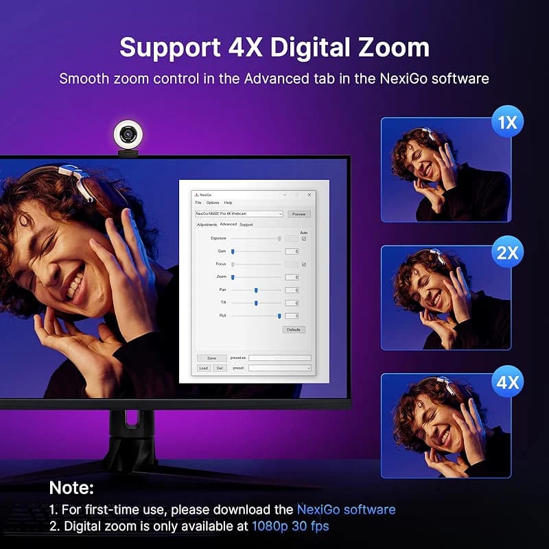 NexiGo N680E Pro 4K Webcam with Ring Light — image 5