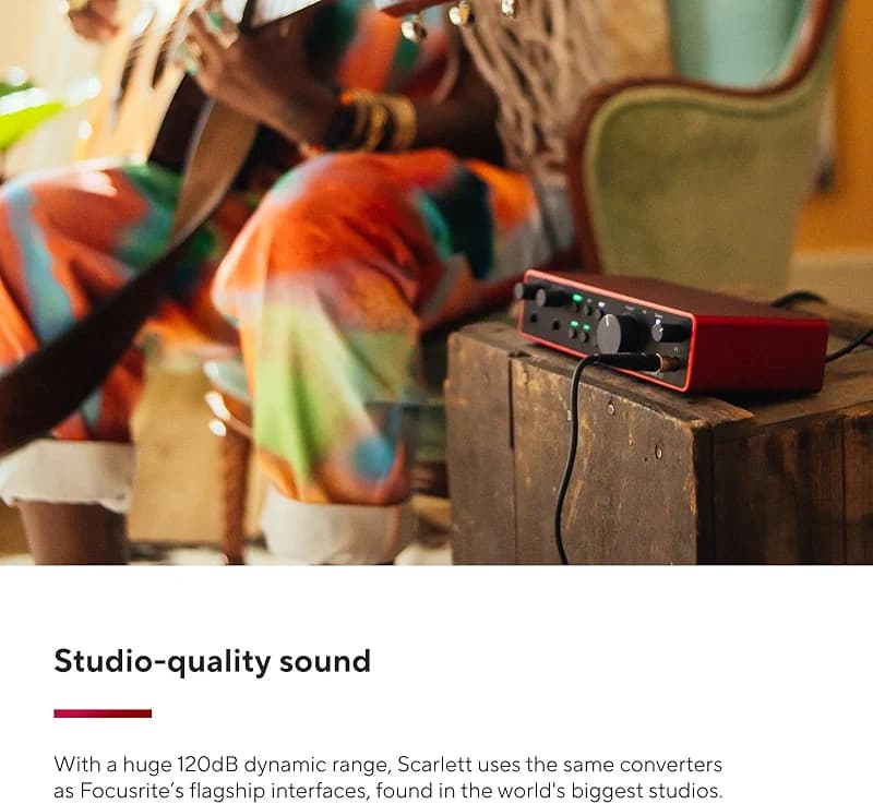 Focusrite Scarlett 2i2 4th Gen USB Audio Interface for Recording — image 5