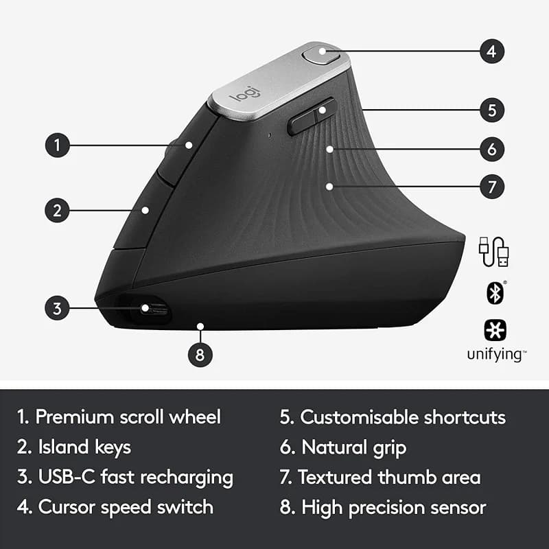 logitech MX Vertical Advanced Ergonomic Mouse — image 5