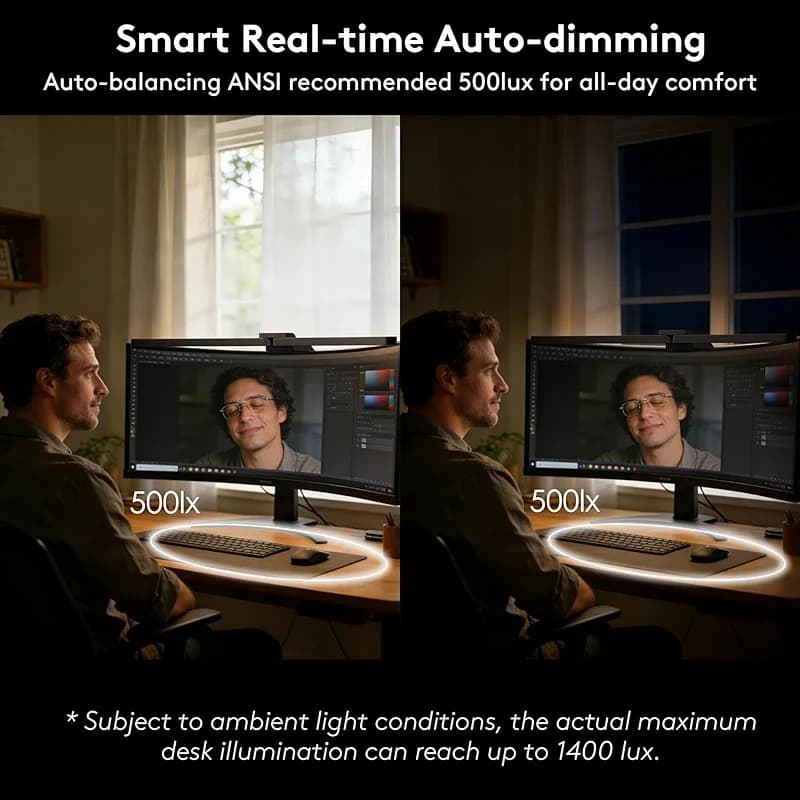 Quntis Curved Monitor Light Bar 15 RGB Backlight for 34"+ Screens — image 8