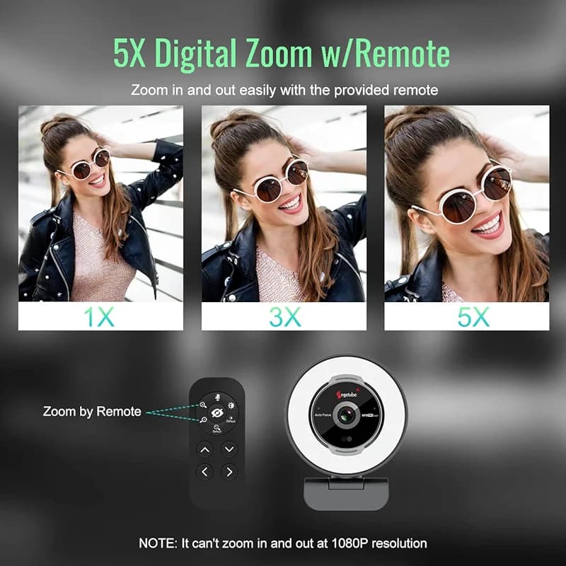 Angetube Streaming Webcam with Microphone: 1080P 60FPS USB Web Cam with — image 4