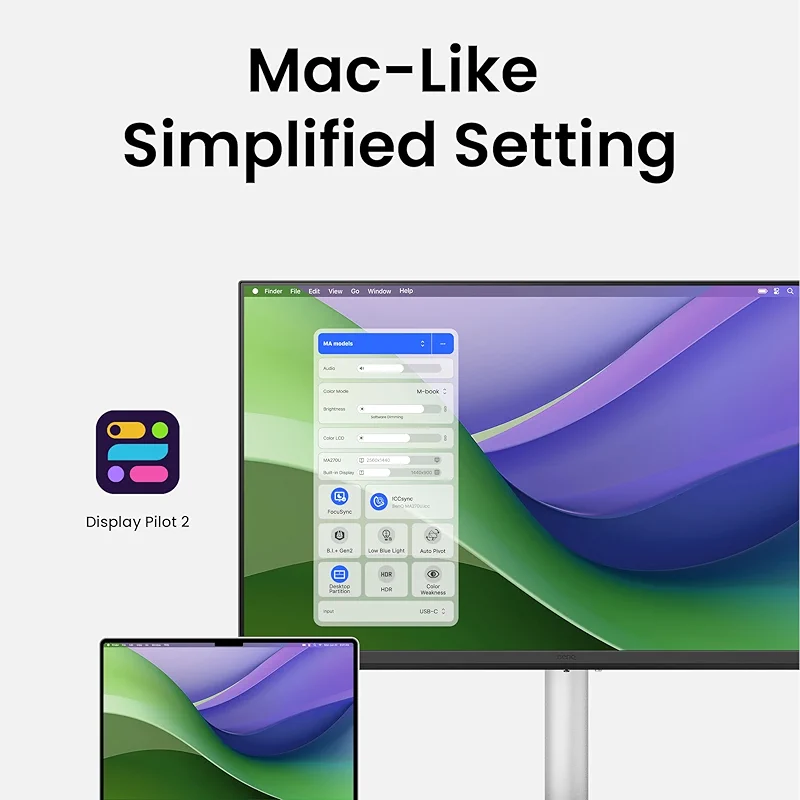 BenQ MA270U 27” 4K 3840x2160 Monitor for MacBook® Pro/Air — image 6