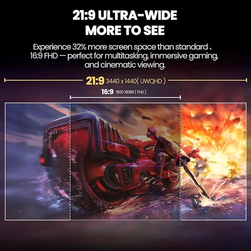 CRUA 34'' Gaming Monitor 165Hz/144Hz — image 5
