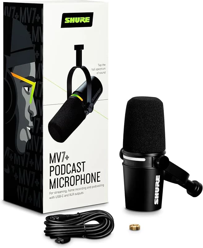 Shure MV7+ Dynamic Microphone – USB-C & XLR Podcast Mic for Streaming — image 3