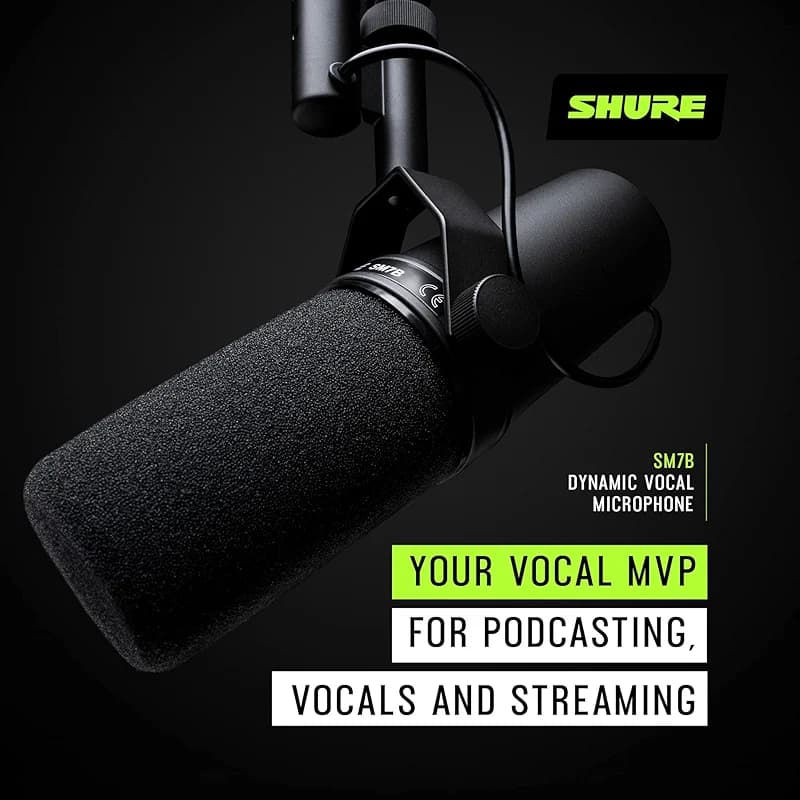 Shure SM7B Dynamic Studio Microphone - XLR Mic for Podcasting — image 3
