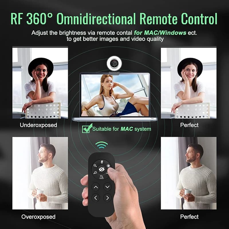 Angetube Streaming Webcam with Microphone: 1080P 60FPS USB Web Cam with — image 5