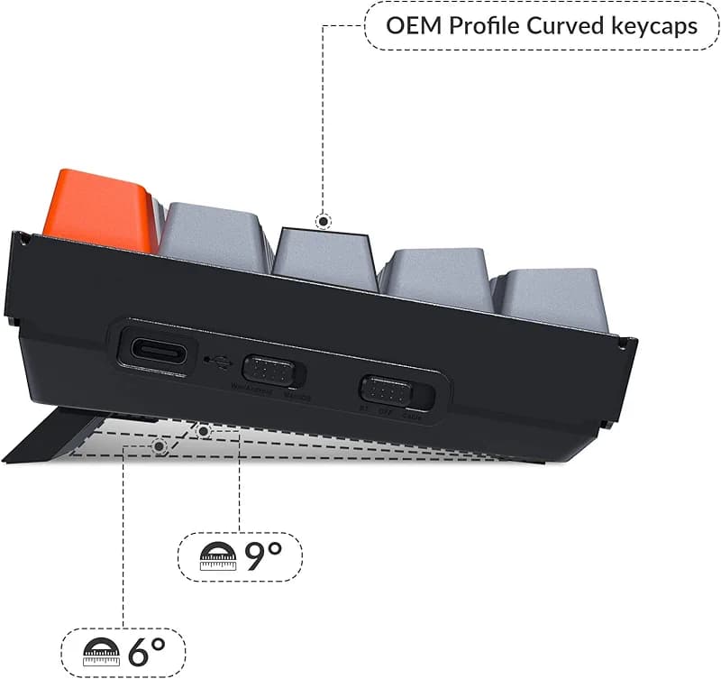 K6 Bluetooth 5.1 Wireless Mechanical Keyboard with Keychron K Pro Brown
