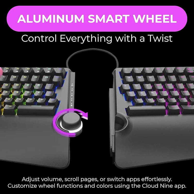 Cloud Nine ErgoTKL Ergonomic Tenkeyless Mechanical Keyboard for PC – Kailh — image 4