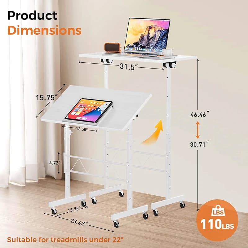 COMHOMA Standing Desk Adjustable Height & Tiltable Tabletop — image 3