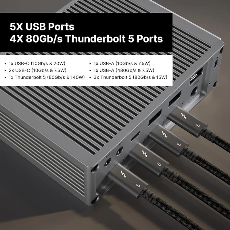 CalDigit TS5 Thunderbolt 5 Dock - 15 Port — image 7