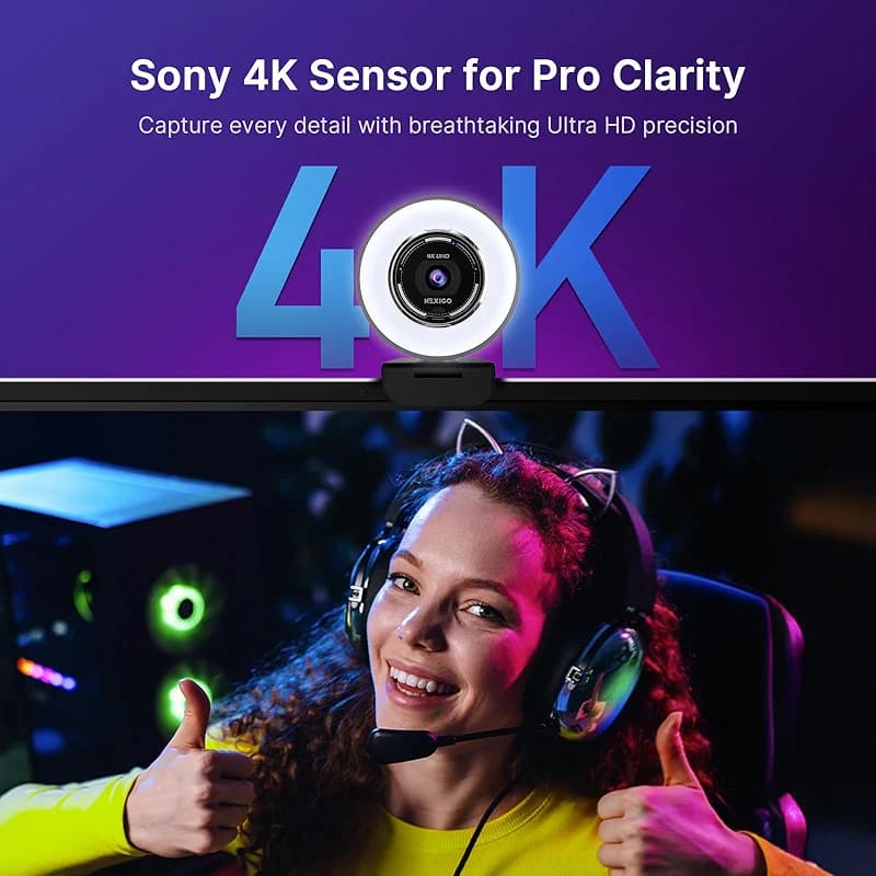 NexiGo N680E Pro 4K Webcam with Ring Light — image 6