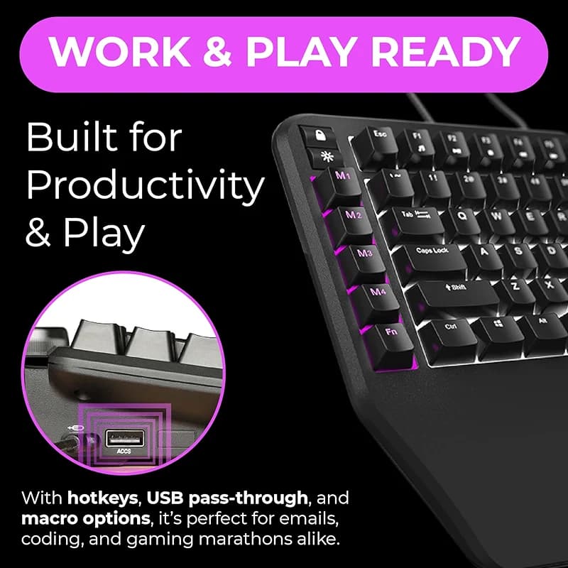Cloud Nine ErgoTKL Ergonomic Tenkeyless Mechanical Keyboard for PC – Kailh — image 5