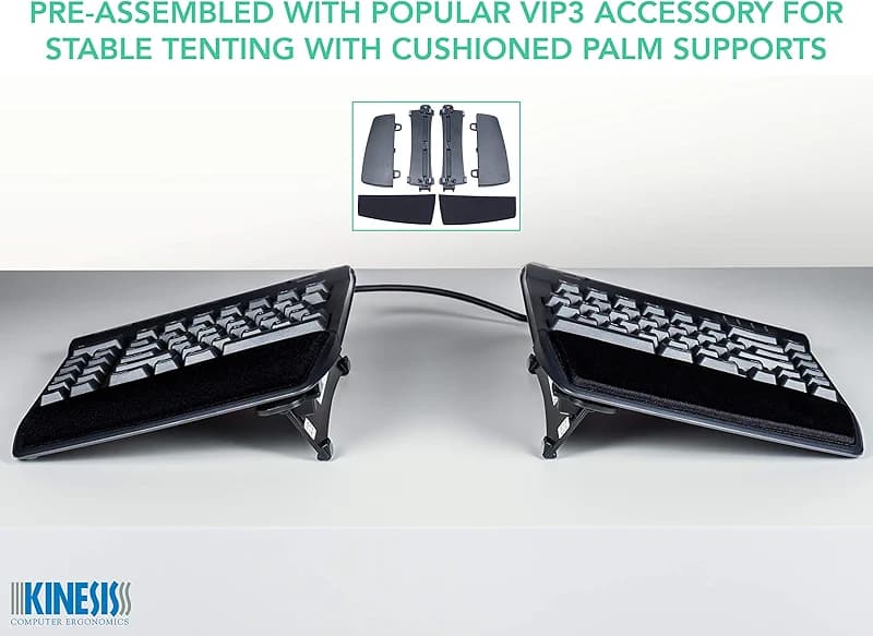 KINESIS Freestyle2 USB-A Ergonomic Keyboard w/ VIP3 Lifters for PC (9" — image 2