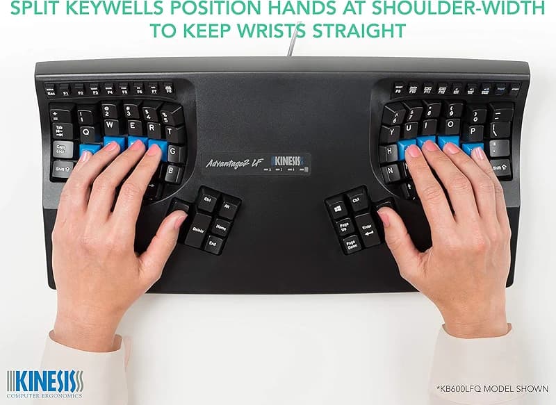 KINESIS Advantage2 Quiet LF Ergonomic USB Keyboard (KB600LFQ) — image 3