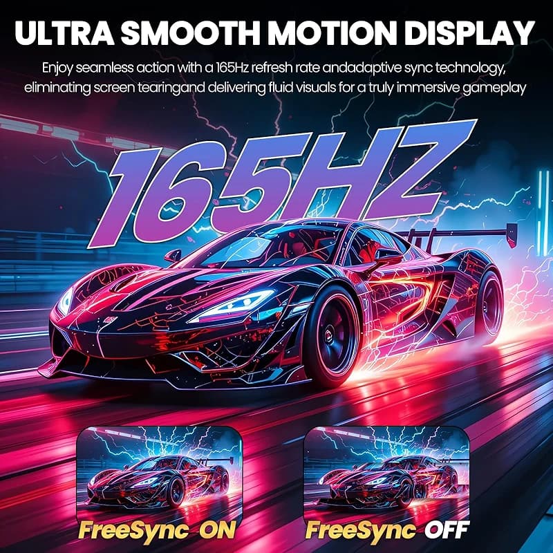 CRUA 34'' Gaming Monitor 165Hz/144Hz — image 3