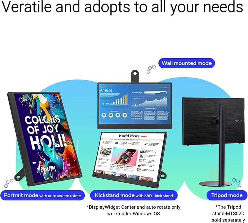 ASUS ZenScreen 16” Portable USB Monitor (MB169CK) - Full HD — image 3